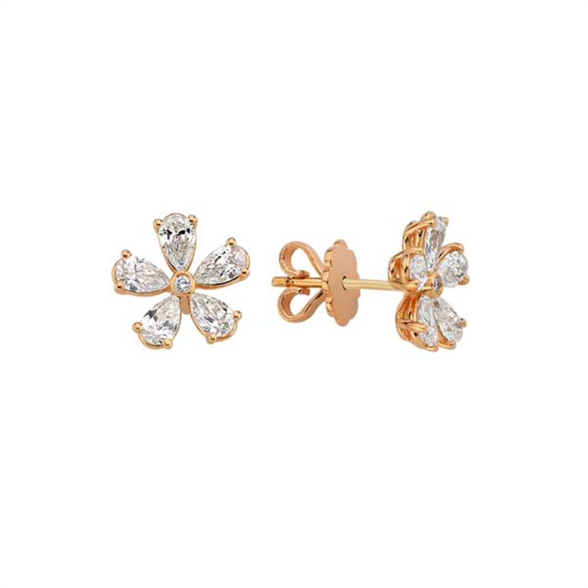 1.36 Karat Pırlanta Tasarım Küpe L063516