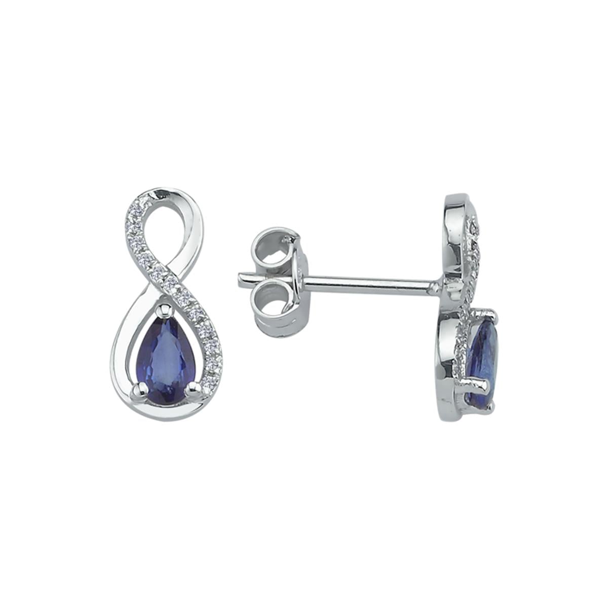 1.12 Karat Pırlanta Renkli Küpe L063849