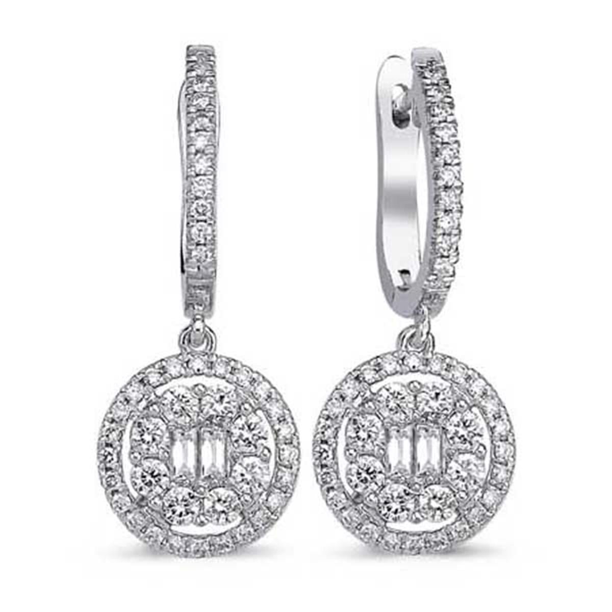 1.19 Karat Pırlanta Baget Küpe L063269