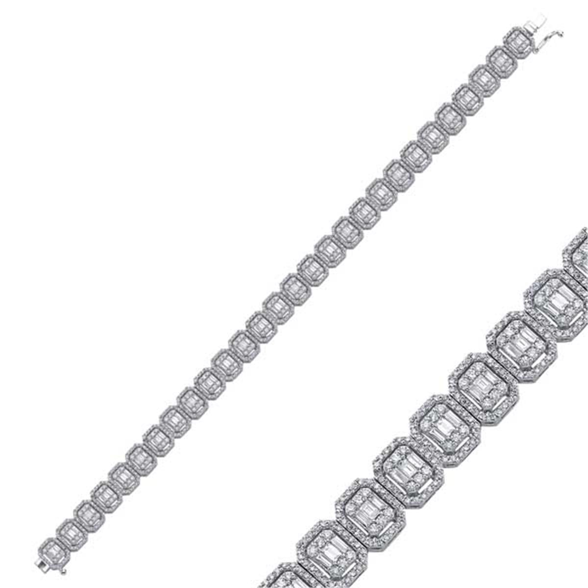 3.43 Karat Pırlanta Baget Bileklik L063086