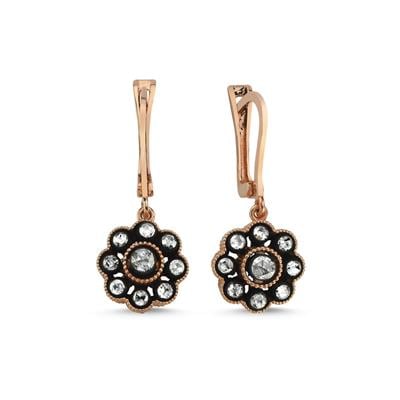 0.35 Karat Elmas Gül Küpe L059749