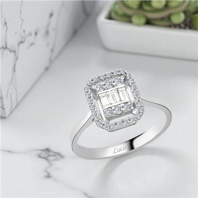 0.23 Karat Pırlanta Baget Yüzük L059816