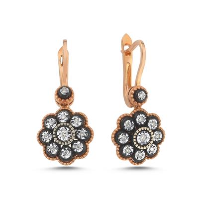 0.15 Karat Elmas Gül Küpe L060634