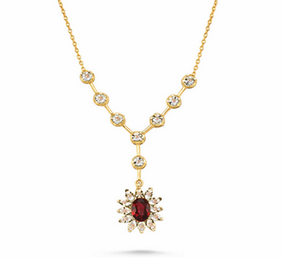 0.70 Karat Pırlanta Renkli Kolye L066223