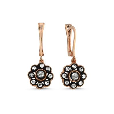 0.35 Karat Elmas Gül Küpe L059749