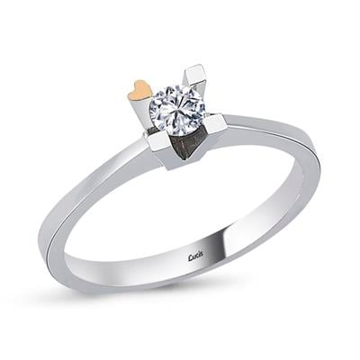 0.23 Karat Pırlanta Tektaş Yüzük V009539