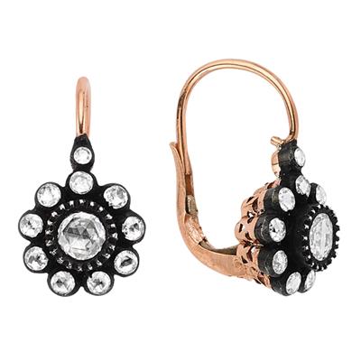 0.68 Karat Elmas Gül Küpe L044507