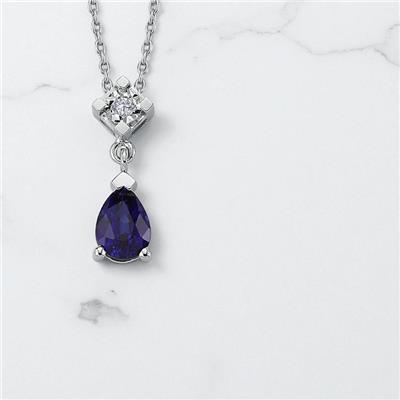 0.96 Karat Pırlanta Renkli Kolye L059677