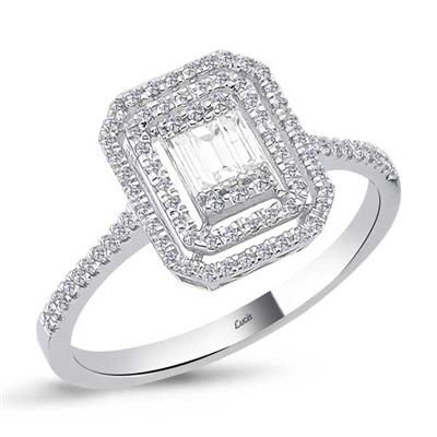 0.35 Karat Pırlanta Baget Yüzük L060496