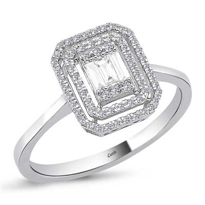 0.35 Karat Pırlanta Baget Yüzük L066488