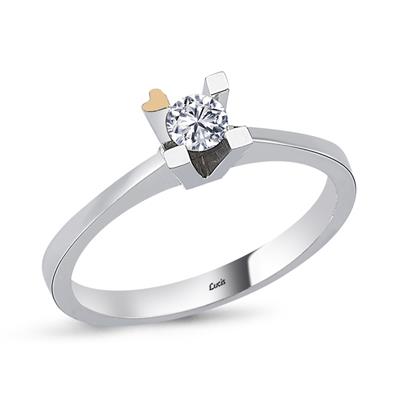 0.16 Karat Pırlanta Tektaş Yüzük V009533