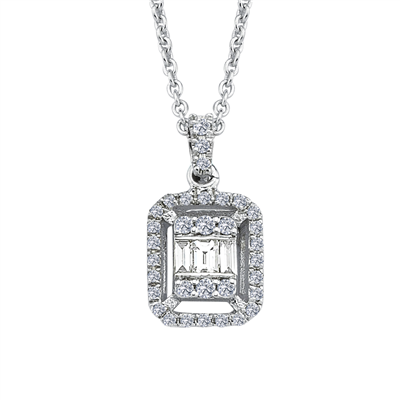 0.16 Karat Pırlanta Baget Kolye L066519