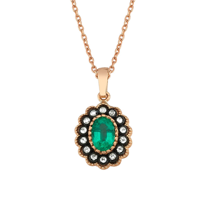 0.73 Karat Elmas Renkli Kolye L035701
