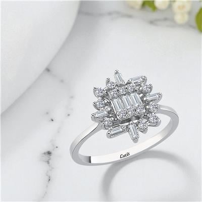 0.36 Karat Pırlanta Baget Yüzük L059454