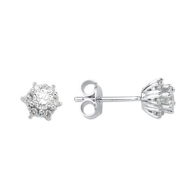 0.51 Karat Pırlanta Tasarım Küpe L065967