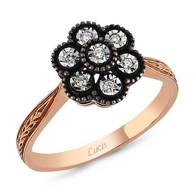 0.05 Karat Elmas Gül Yüzük L059358