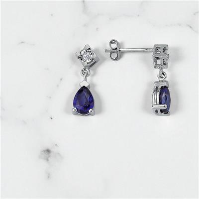 1.92 Karat Pırlanta Renkli Küpe L059678