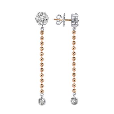 1.40 Karat Pırlanta Tasarım Küpe L058380