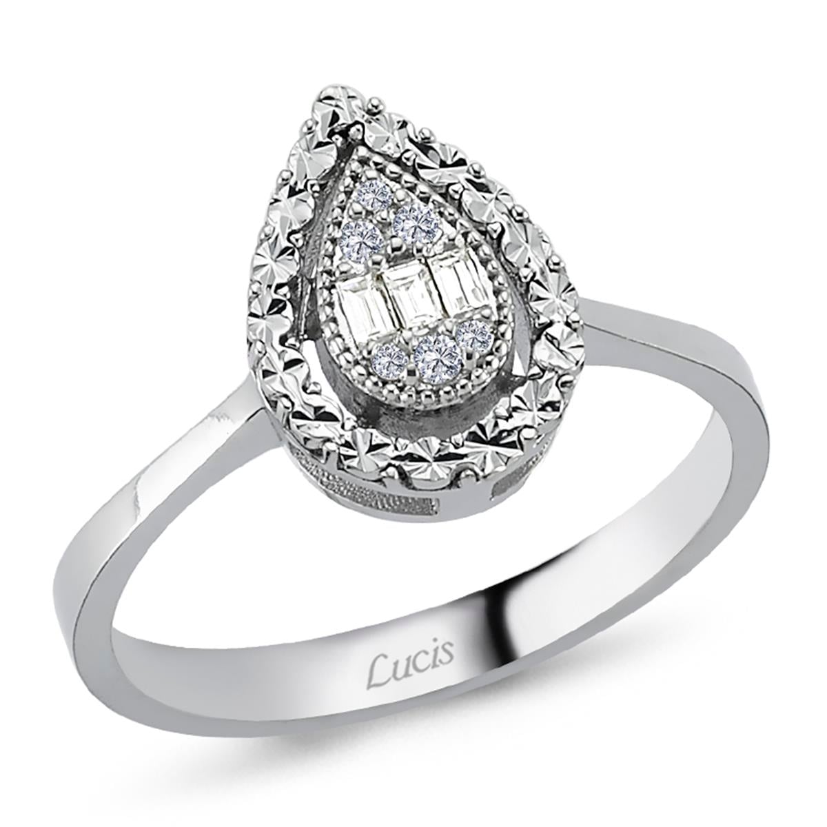 0.10 Karat Pırlanta Baget Yüzük L064314