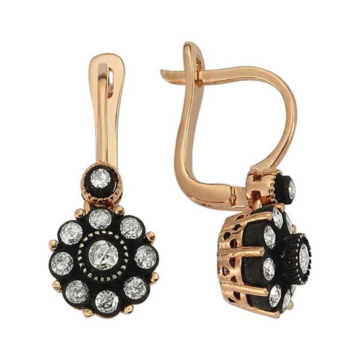 0.69 Karat Elmas Gül Küpe L060096