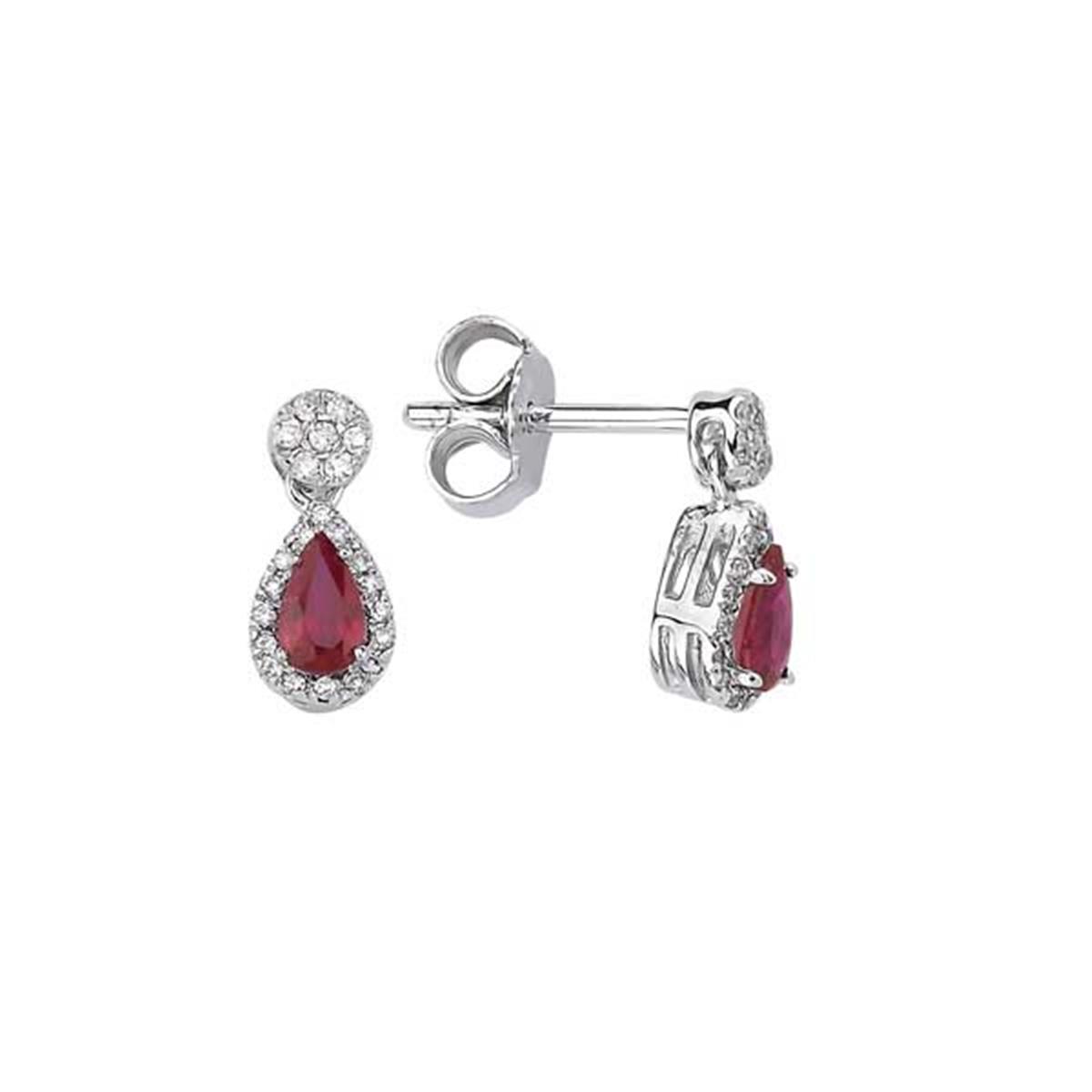 0.15 Karat Pırlanta Renkli Küpe L065415