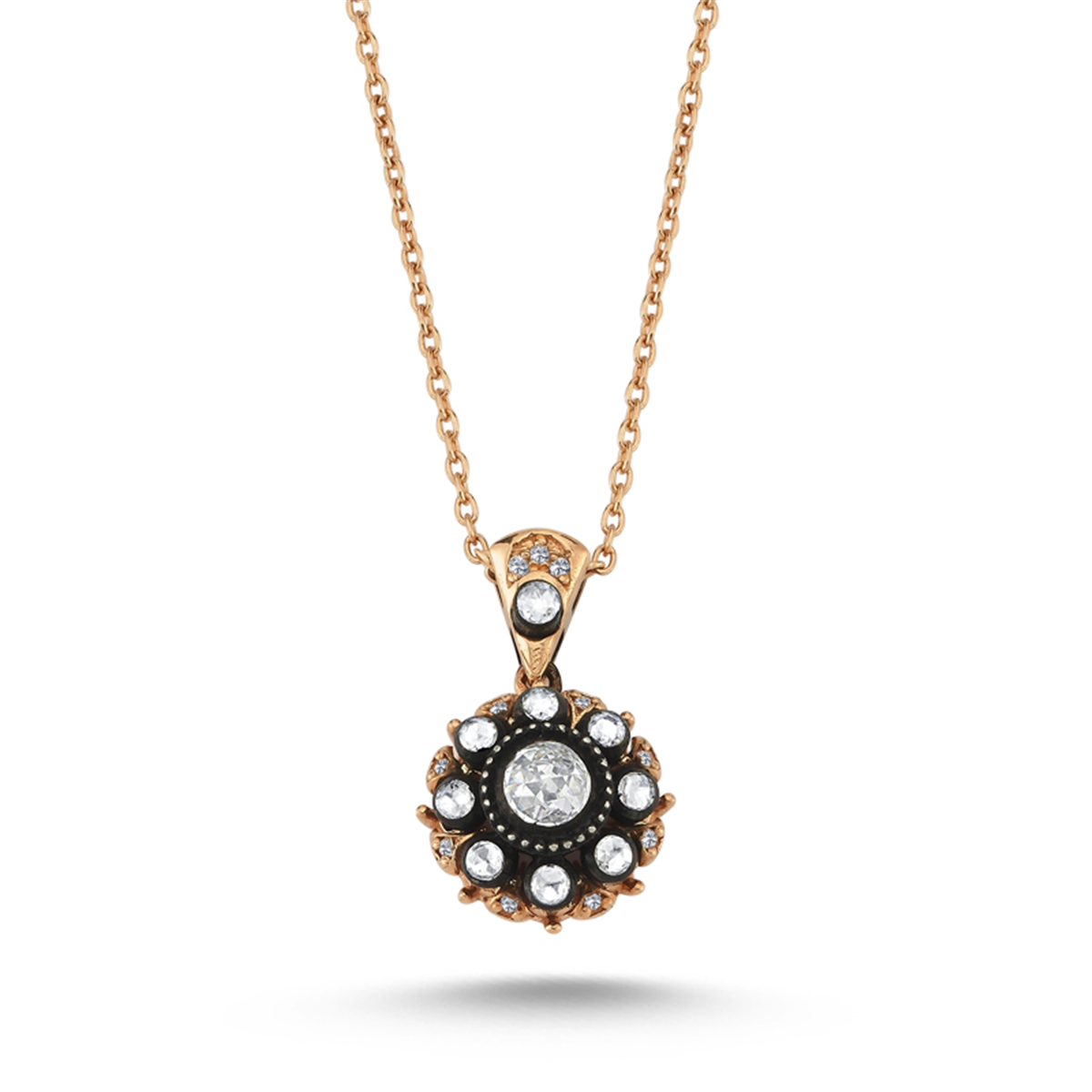 0.35 Karat Elmas Gül Kolye L053206