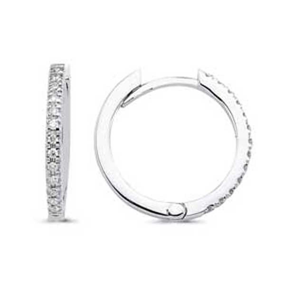 0.11 Karat Pırlanta Yarım Tur Küpe L061019