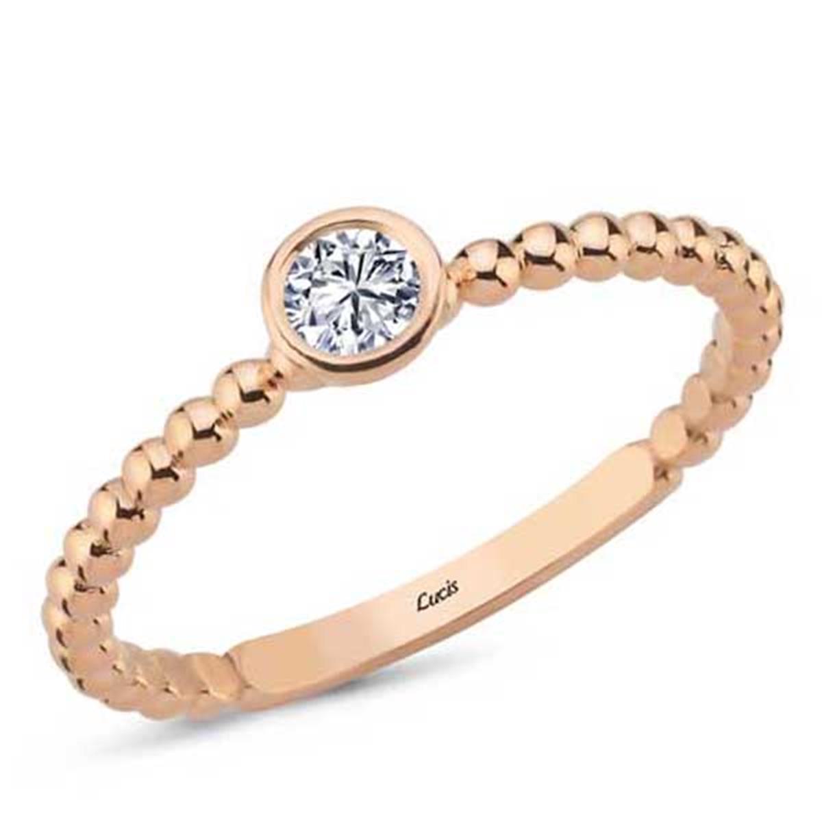 0.10 Karat Pırlanta Tektaş Yüzük L059693