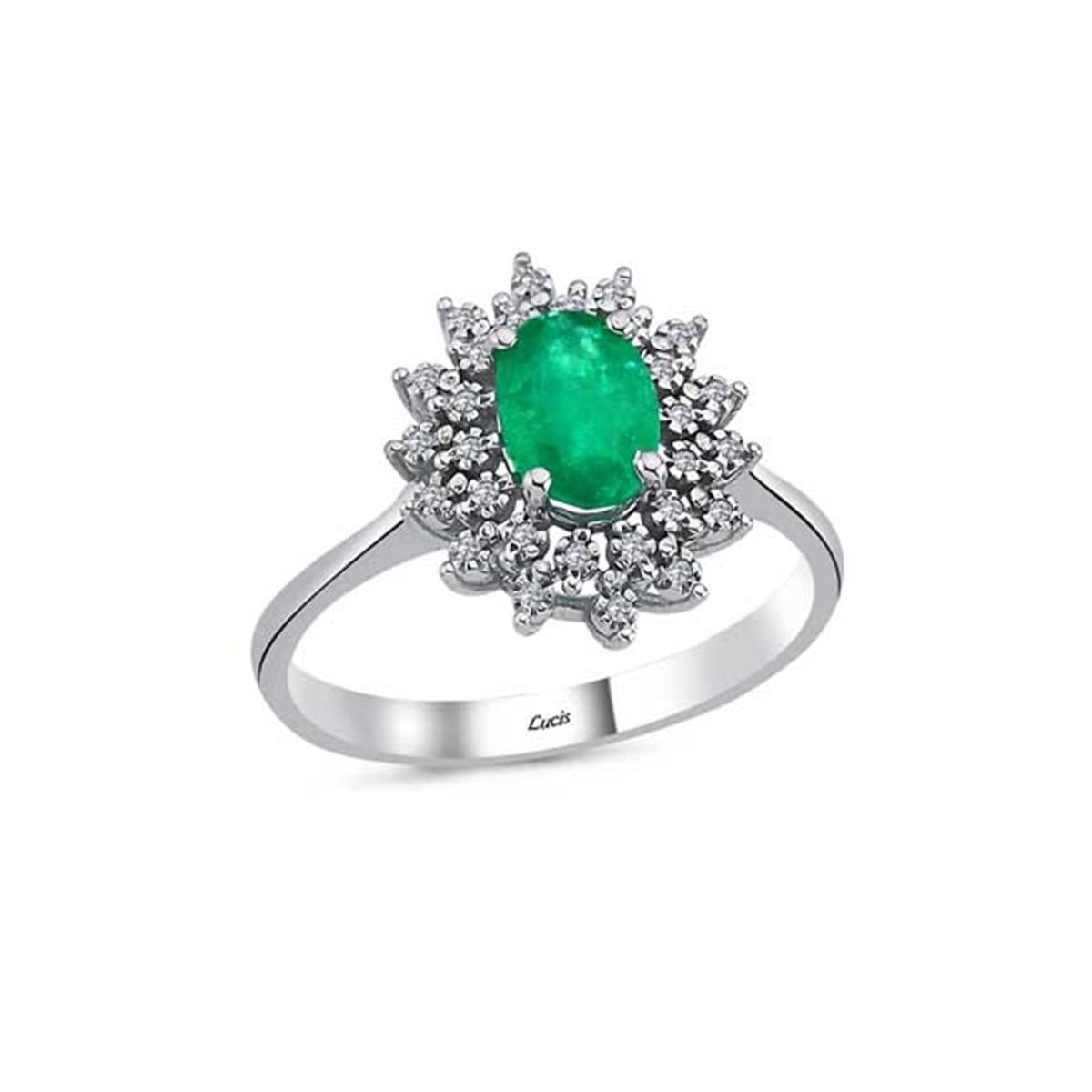 0.95 Karat Pırlanta Zümrüt Yüzük L053681