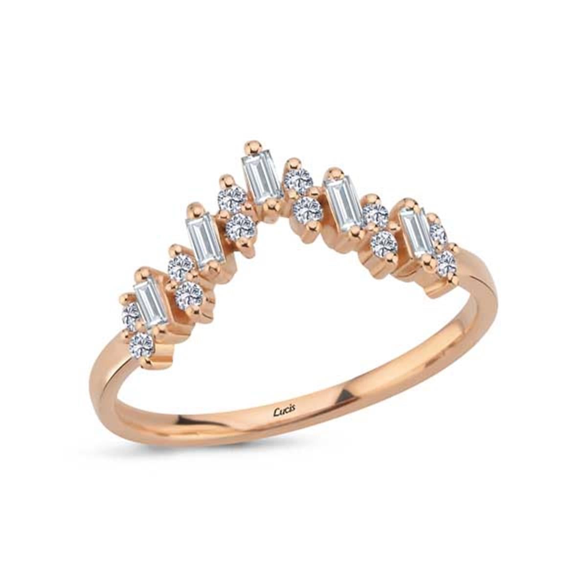 0.26 Karat Pırlanta Yarım Tur Yüzük L064450