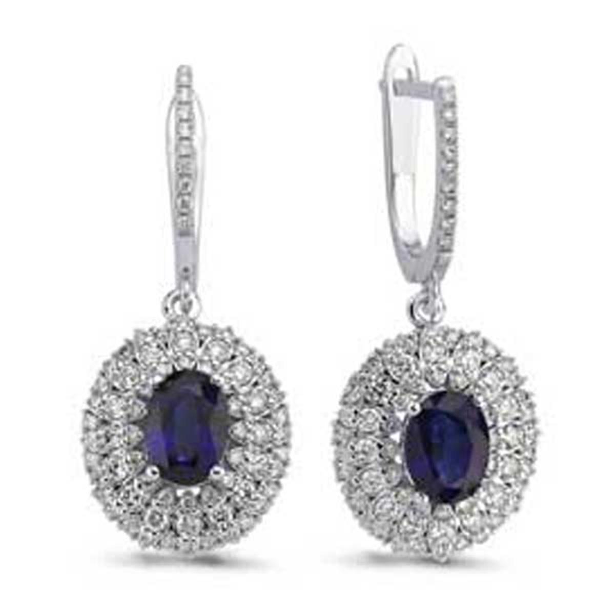 0.84 Karat Pırlanta Renkli Küpe L063732