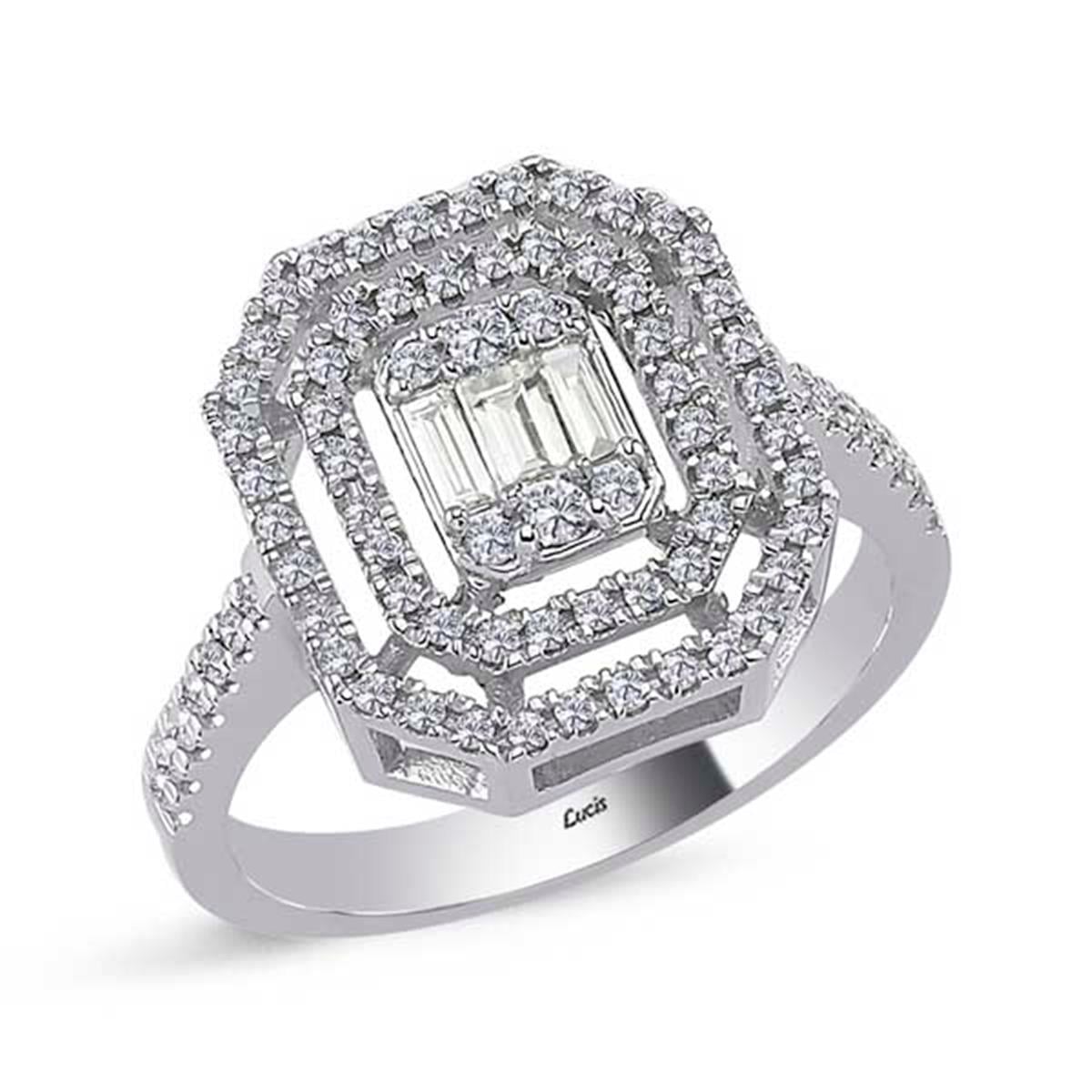 0.45 Karat Pırlanta Baget Yüzük L063996