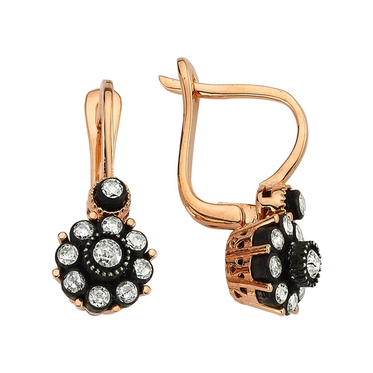 0.51 Karat Elmas Gül Küpe