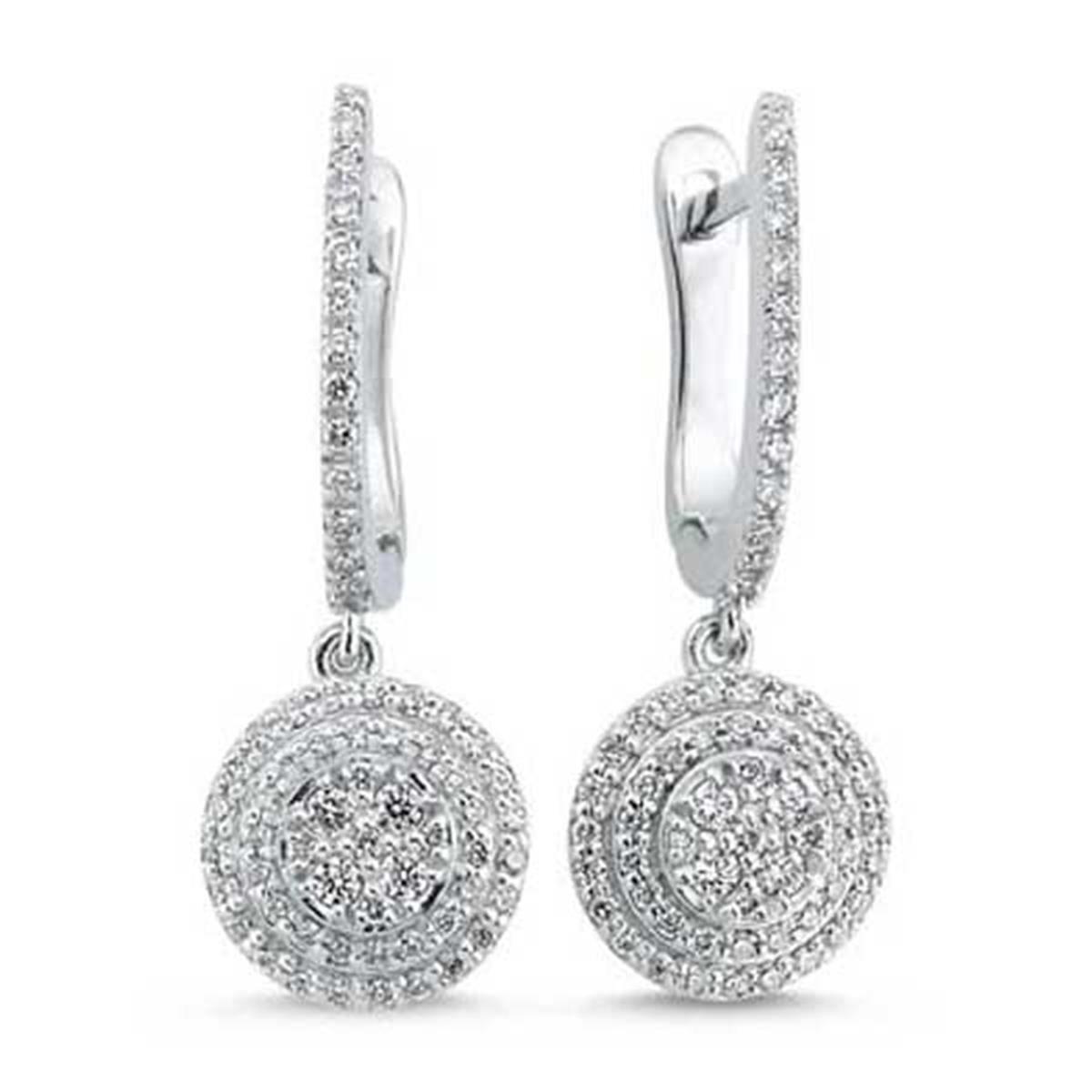 0.72 Karat Pırlanta Violet Küpe L064534