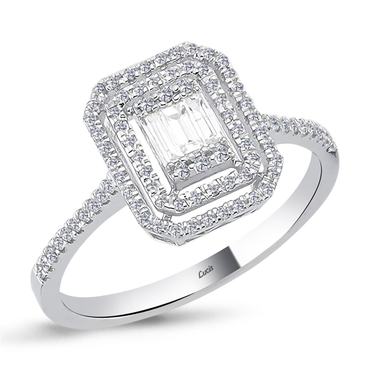 0.41 Karat Pırlanta Baget Yüzük