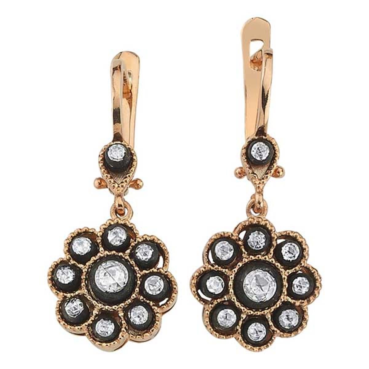 0.34 Karat Elmas Gül Küpe L043102