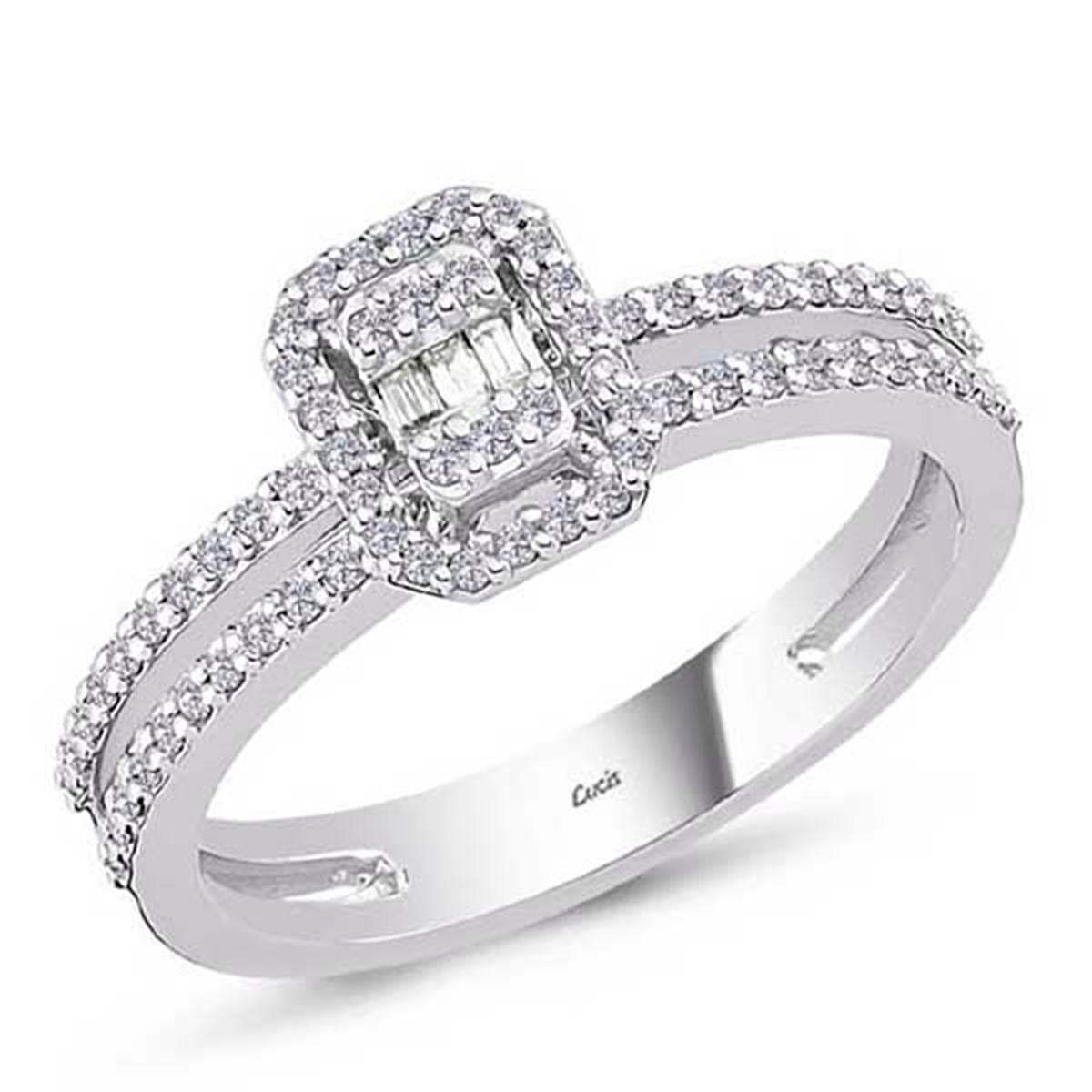 0.25 Karat Pırlanta Baget Yüzük L062103