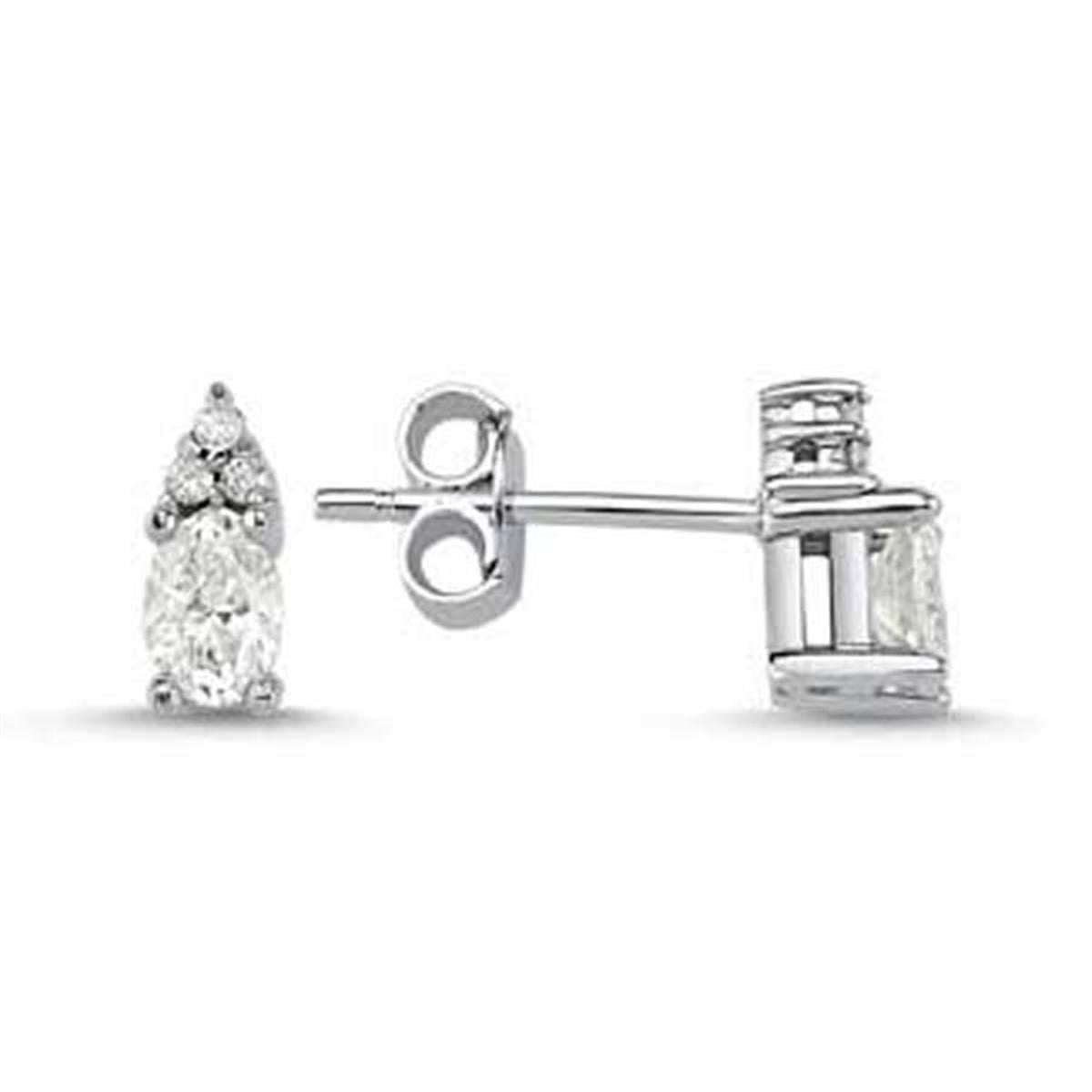 0.77 Karat Pırlanta Tektaş Küpe L064972