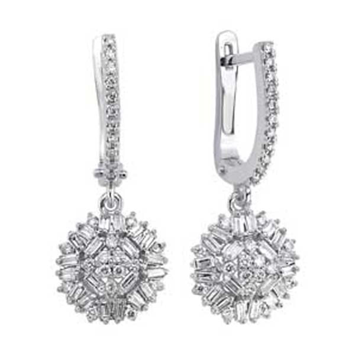 0.50 Karat Pırlanta Baget Küpe L063452