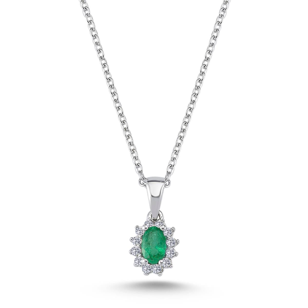 0.11 Karat Pırlanta Renkli Kolye L061293