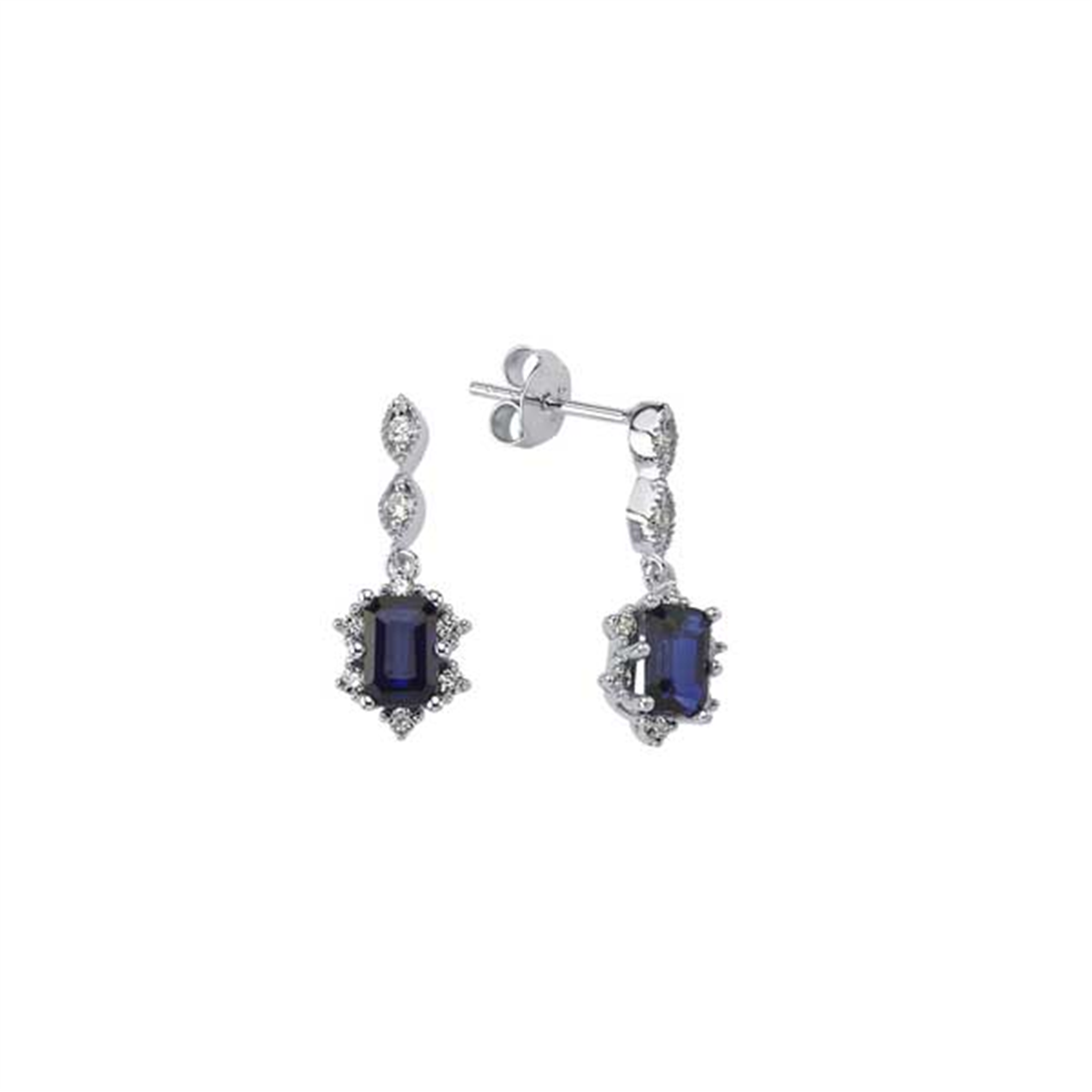 0.25 Karat Pırlanta Renkli Küpe L063633