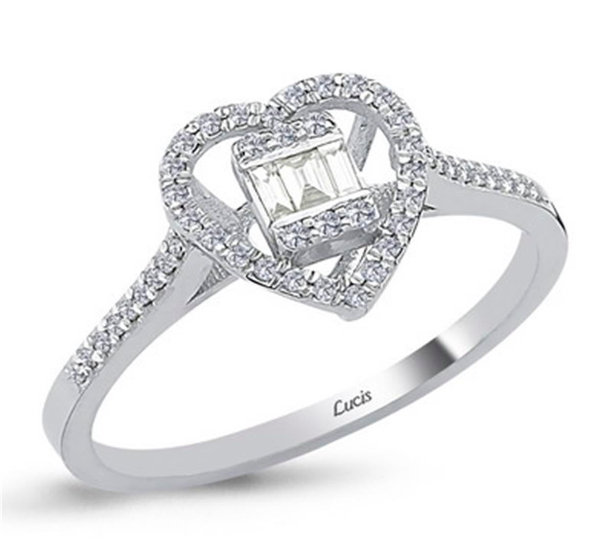 0.18 Karat Pırlanta Baget Yüzük L064177