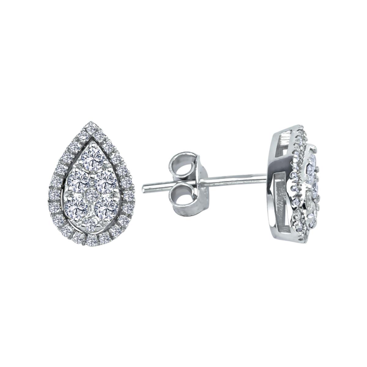 0.56 Karat Pırlanta Violet Küpe L063321