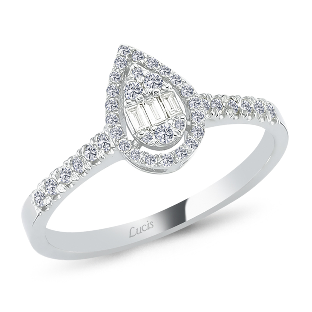0.18 Karat Pırlanta Baget Yüzük L067135