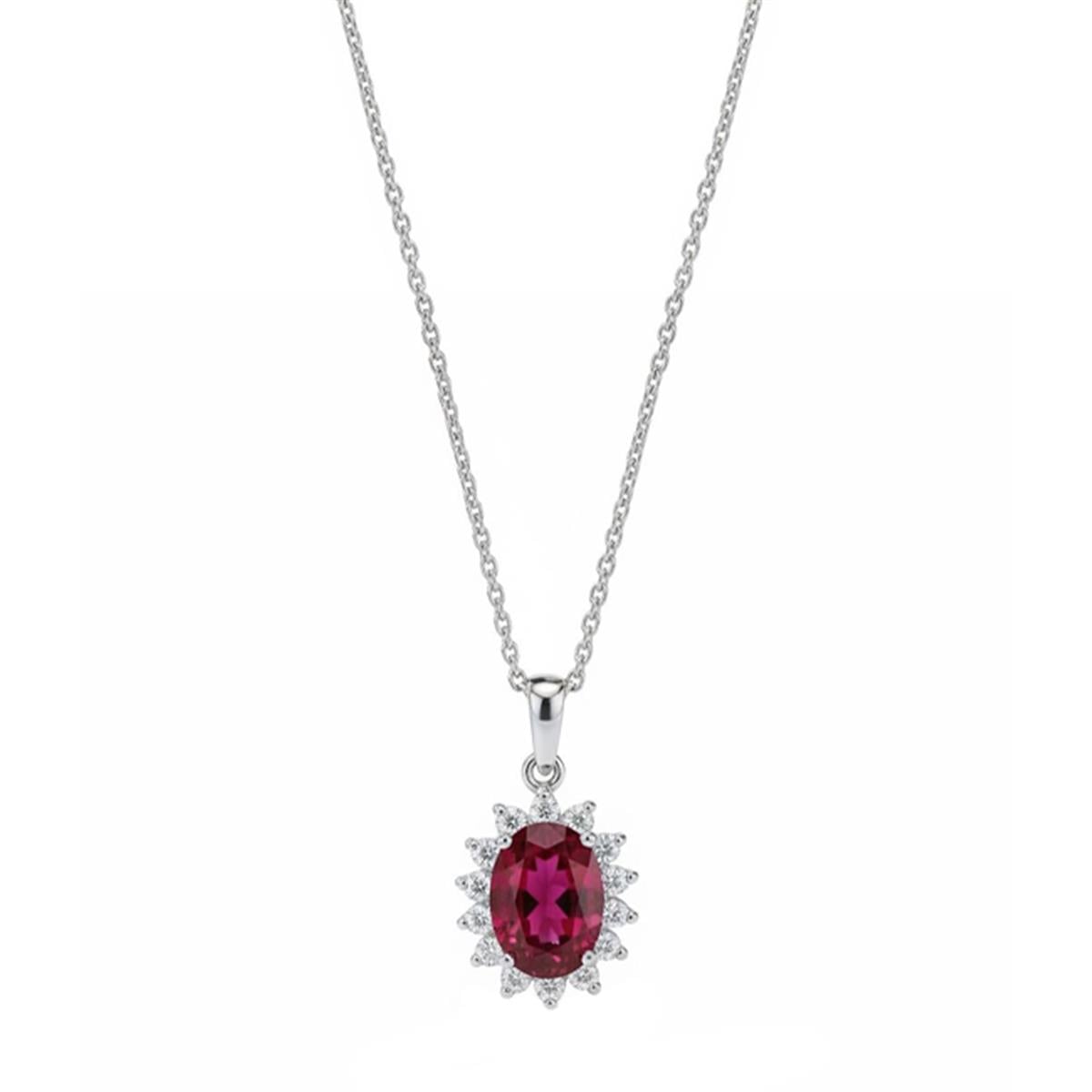 0.44 Karat Pırlanta Renkli Kolye L065103