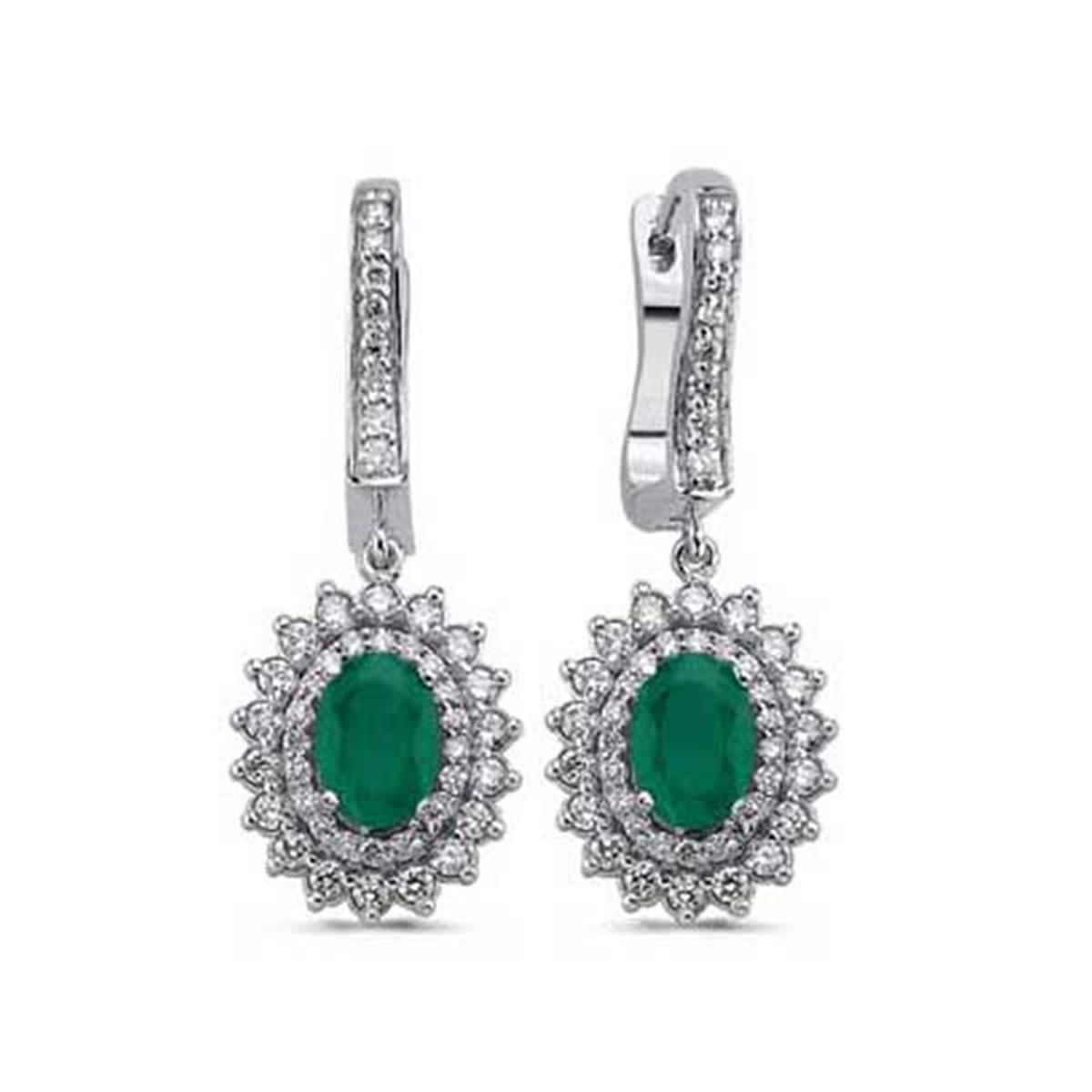 0.85 Karat Pırlanta Renkli Küpe L063779