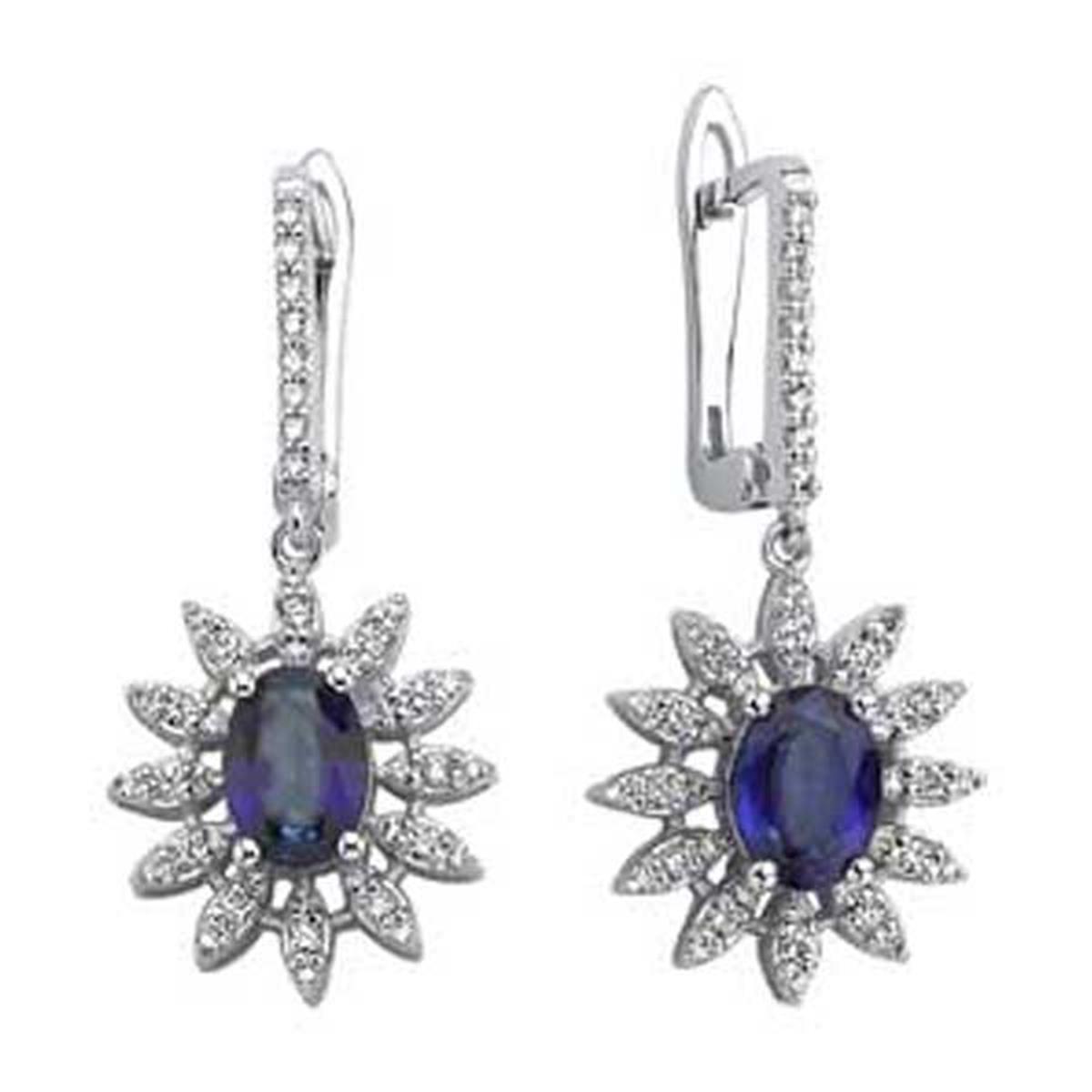 0.41 Karat Pırlanta Renkli Küpe L063862