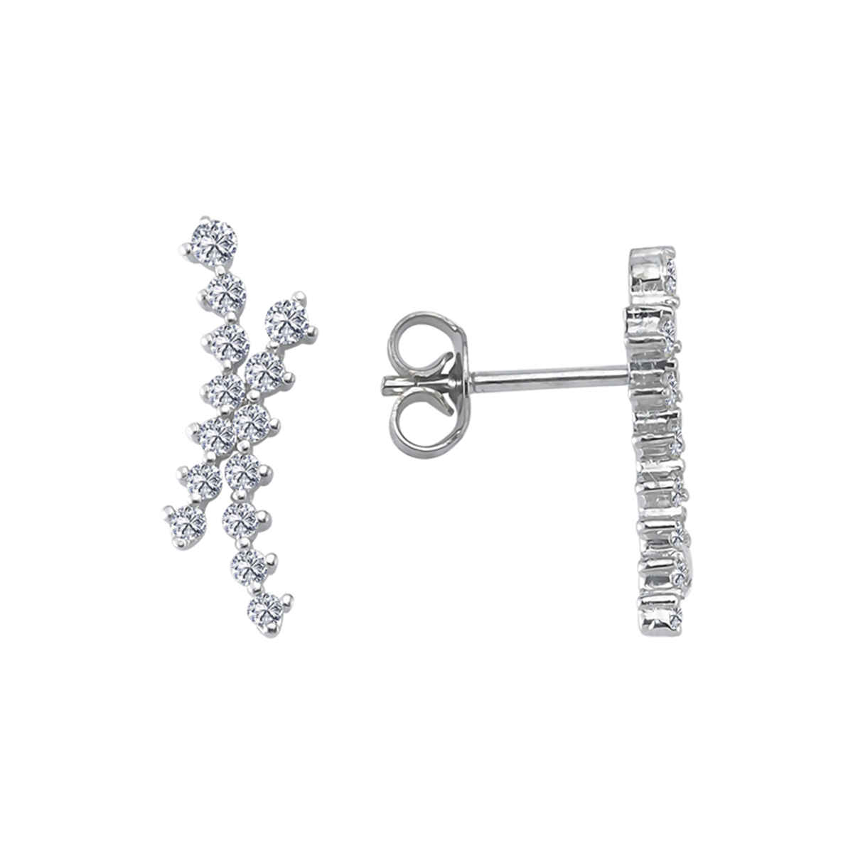 0.73 Karat Pırlanta Tasarım Küpe L063443