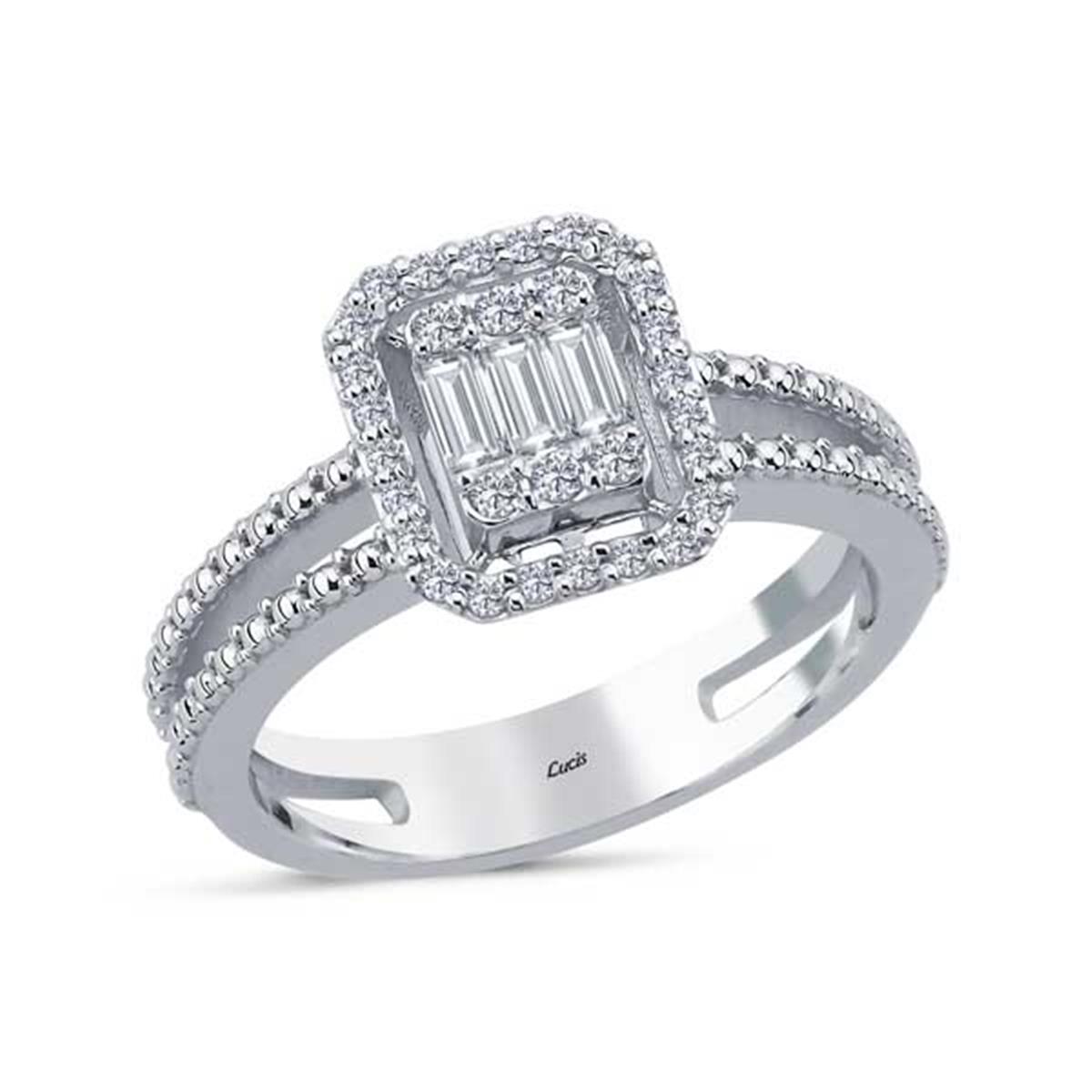 0.19 Karat Pırlanta Baget Yüzük L062098