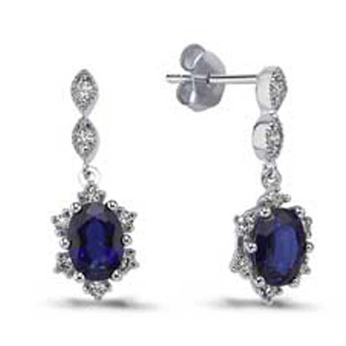 0.16 Karat Pırlanta Renkli Küpe L063658